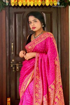 jamdani sarees, bandhani sarees, organza sarees, tussar kota sarees, linens sarees, pen kalamkari sarees, pure silk sarees, authentic ajrakh, banarasi collection, hand embroidered, latest sarees 2021, designer sarees, silk saree, cotton sarees,